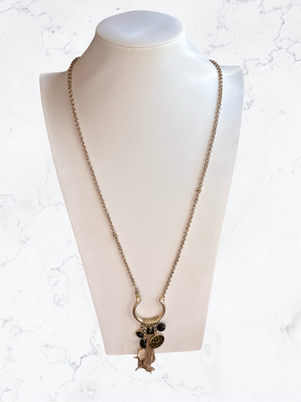 Erica Lyons Gold-Tone Necklace with Black Accents